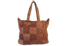 Grand sac épaule vintage marron BETINA