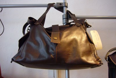 sac cuir femme brun made in France