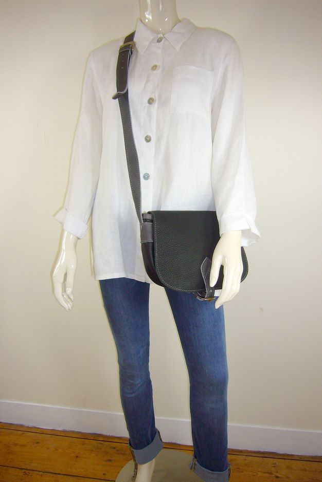 besace cuir noir vintage femme