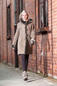 veste cuir en peau lainée, usine de Laquière, made in france