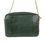 Sac bandoulière chaine métal vert Marlene