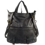 Sac à dos femme cuir noir Zeudi