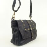 Sac a main avec bandoulière cuir noir Aria