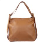 Sac a main épaule convertible sac a dos cuir camel Samona
