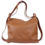 Sac épaule/sac a dos cuir camel Samona