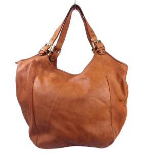 Grand cabas cuir vintage naturel Manue