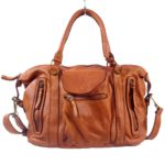 Sac a main cuir vintage naturel Elsa