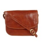 Sac bandoulière femme cuir cognac Amina