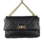 Sac a main chaine matelassé noir Vania