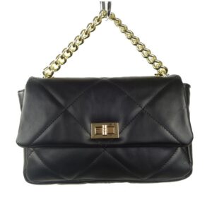 Sac a main chaine matelassé noir Vania