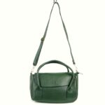 Sac a main et bandoulière cuir vert foncé Alice