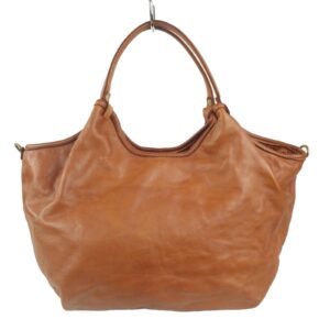 Sac a main cuir souple vieilli cognac Tilde