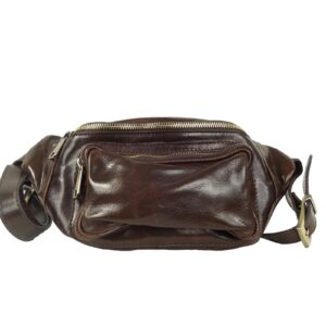 Sac banane homme cuir box marron Billy