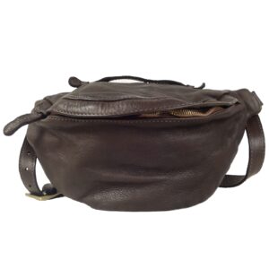 Sac banane homme cuir marron vintage Enzo