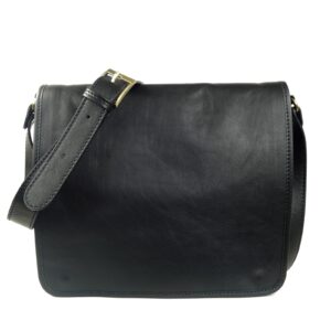 Sacoche bandoulière homme cuir noir Modena