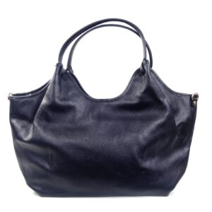 Sac a main cuir bleu marine Tilde