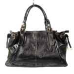 Sac a main cuir noir irisé Louisa
