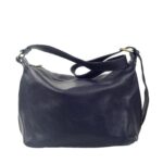 Sac cuir bandoulière femme Gaby bleu marine