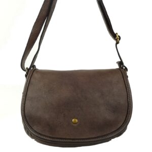 Besace bandoulière femme cuir vintage noir Klara