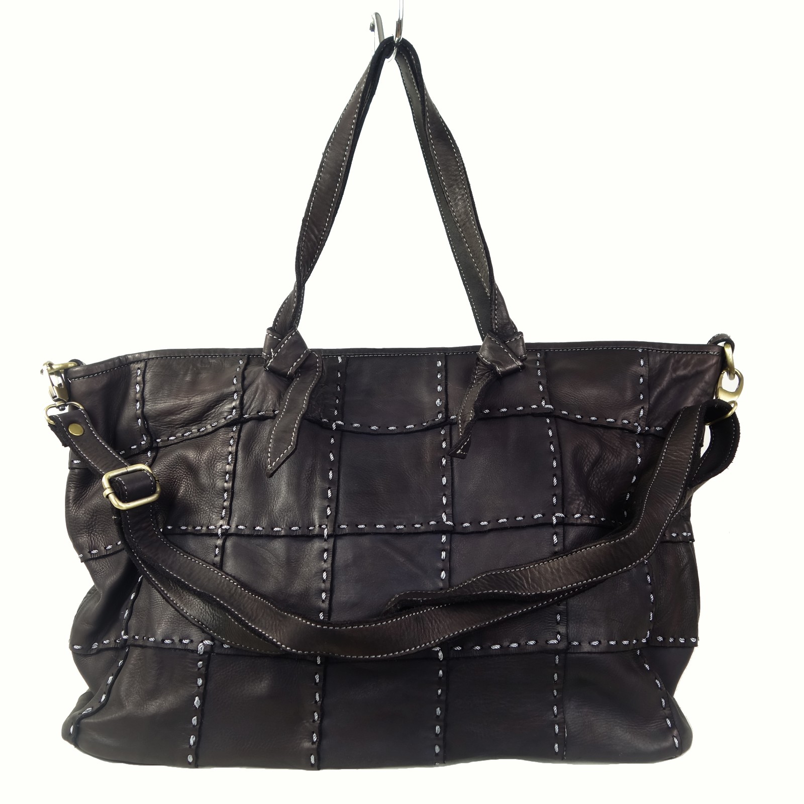 Cabas cuir noir Ofélia