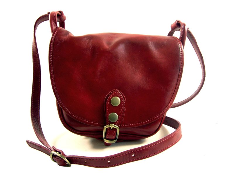 sac bandouliere cuir rouge Paola